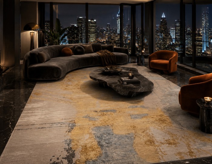 wool and bamboo silk hand knotted carpets